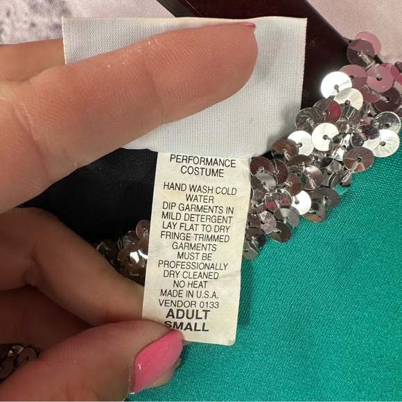 vintage cheerleader danz team Sequin Embellished unitard performance costume S - Picture 8 of 9